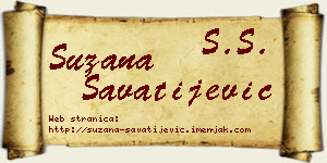 Suzana Savatijević vizit kartica